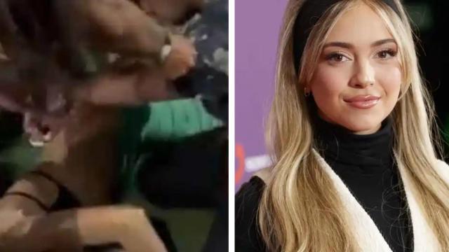 Ana Mena y una imagen del tiroteo de Opium.