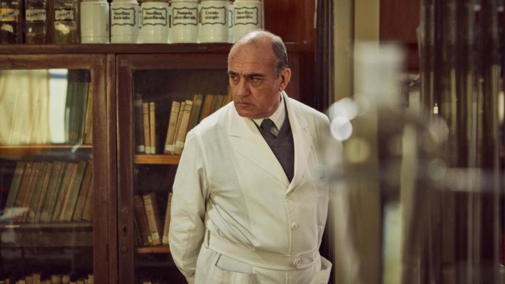 Francesc Orella en el rodaje de la serie.