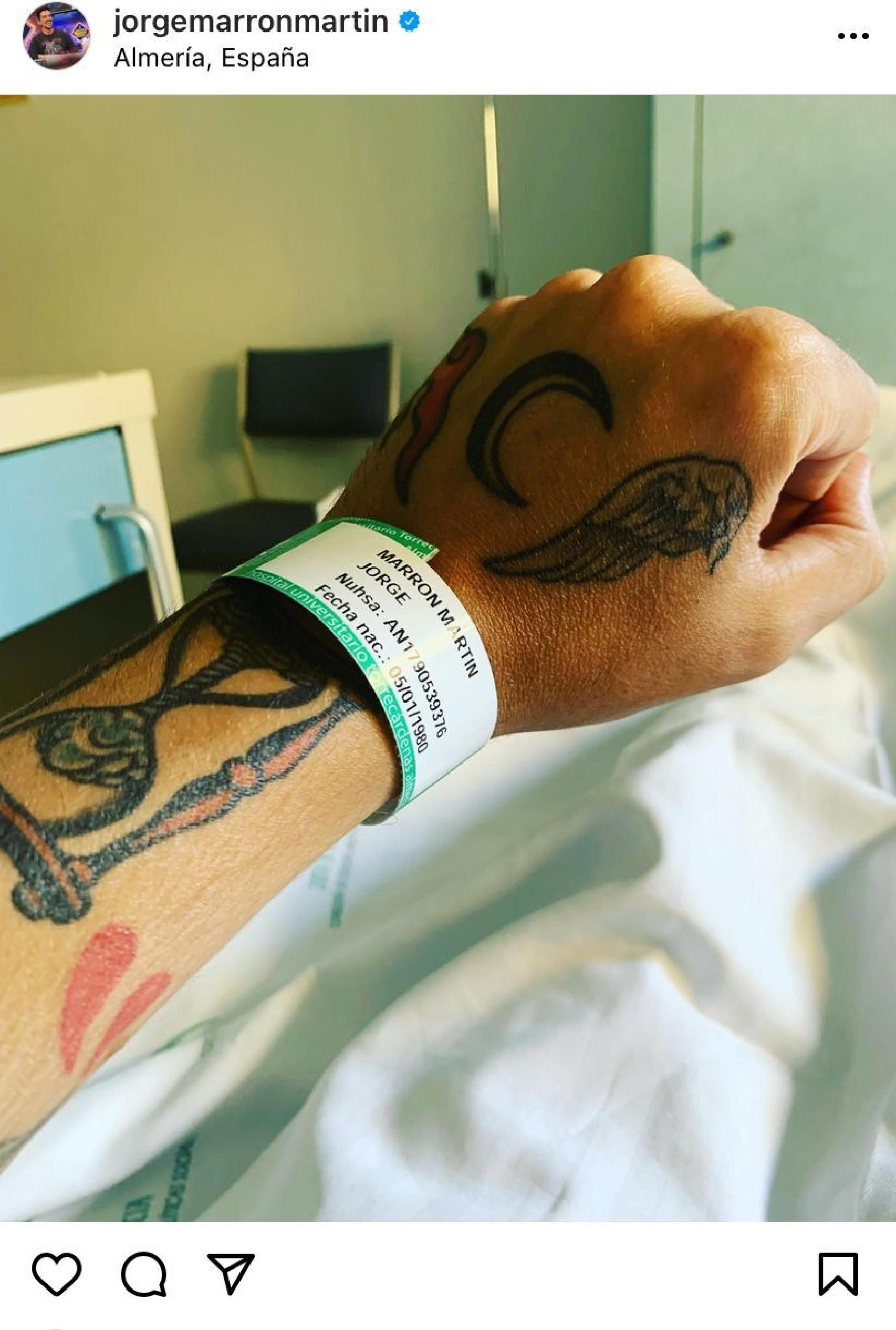 Post de Jorge Marrón en su cuenta de Instagram.