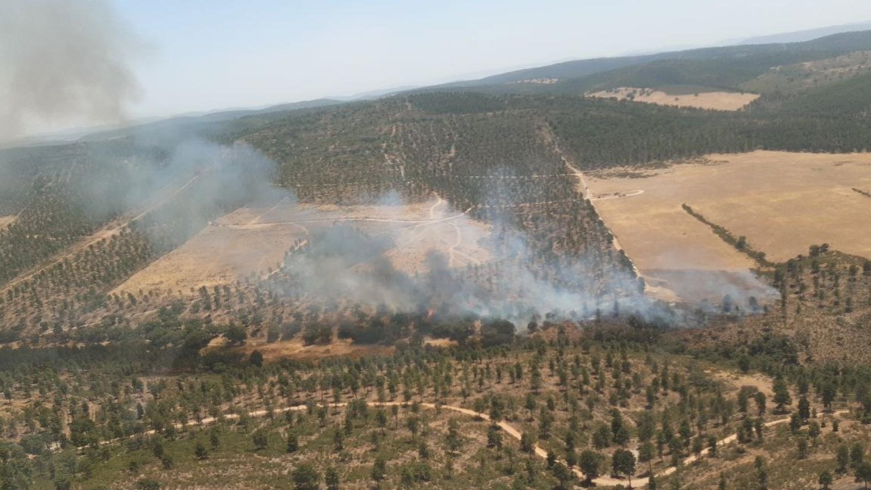 Incendio de Almadén. Foto: Plan INFOCAM.
