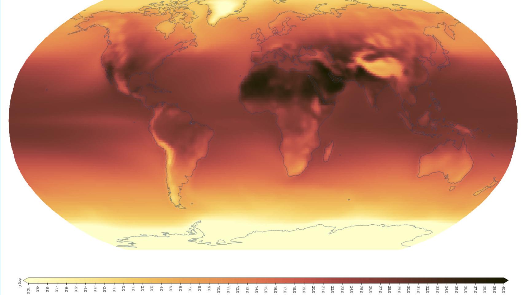 Predicciones para este siglo de aumento de la temperatura media global (+1,5ºC) de junio a agosto.
