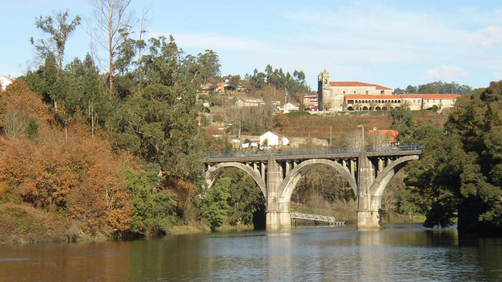 El río Lérez a su paso por Pontevedra.