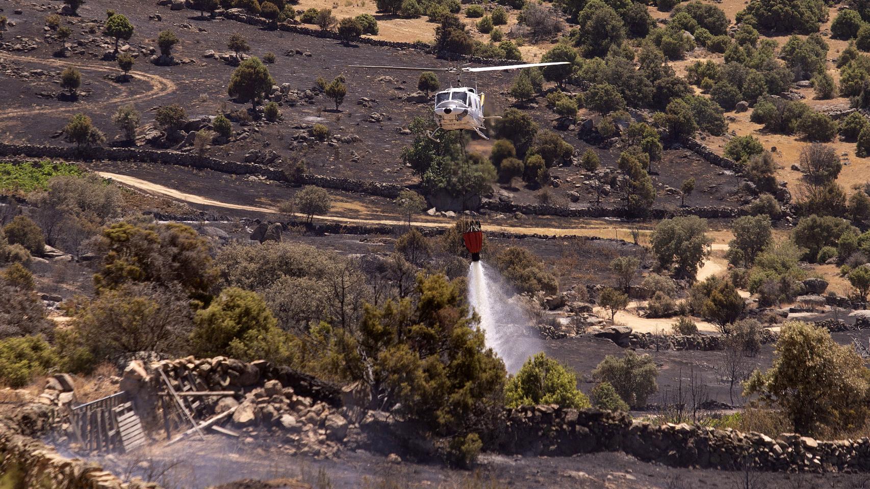 Imagen de las hectáreas arrasadas por el incendio de San Juan de la Nava
