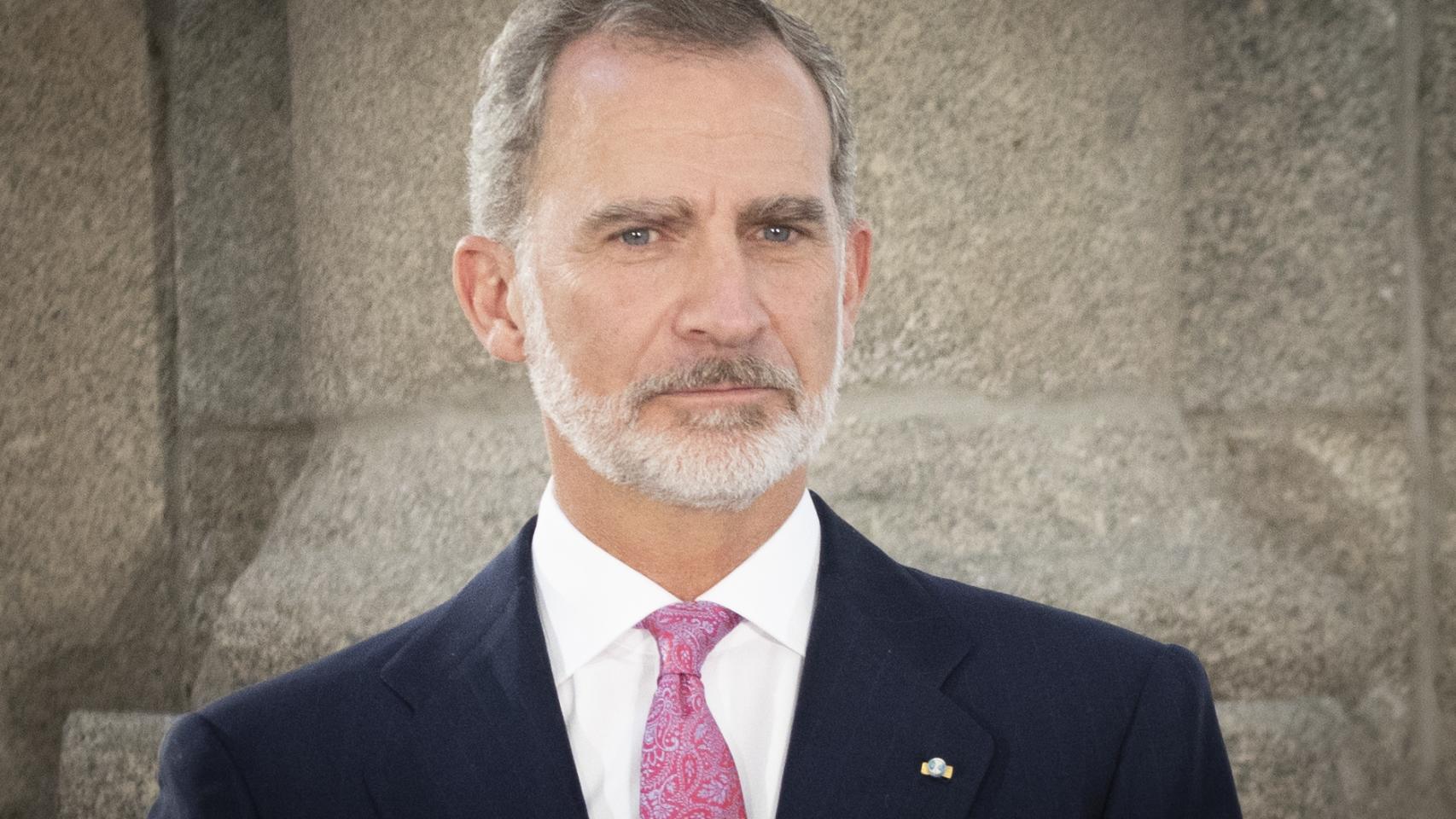 El rey Felipe VI en el tanatorio de su prima Sonia de Morales.