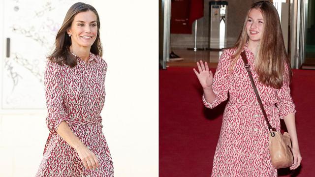 Letizia y Leonor en un montaje de JALEOS.