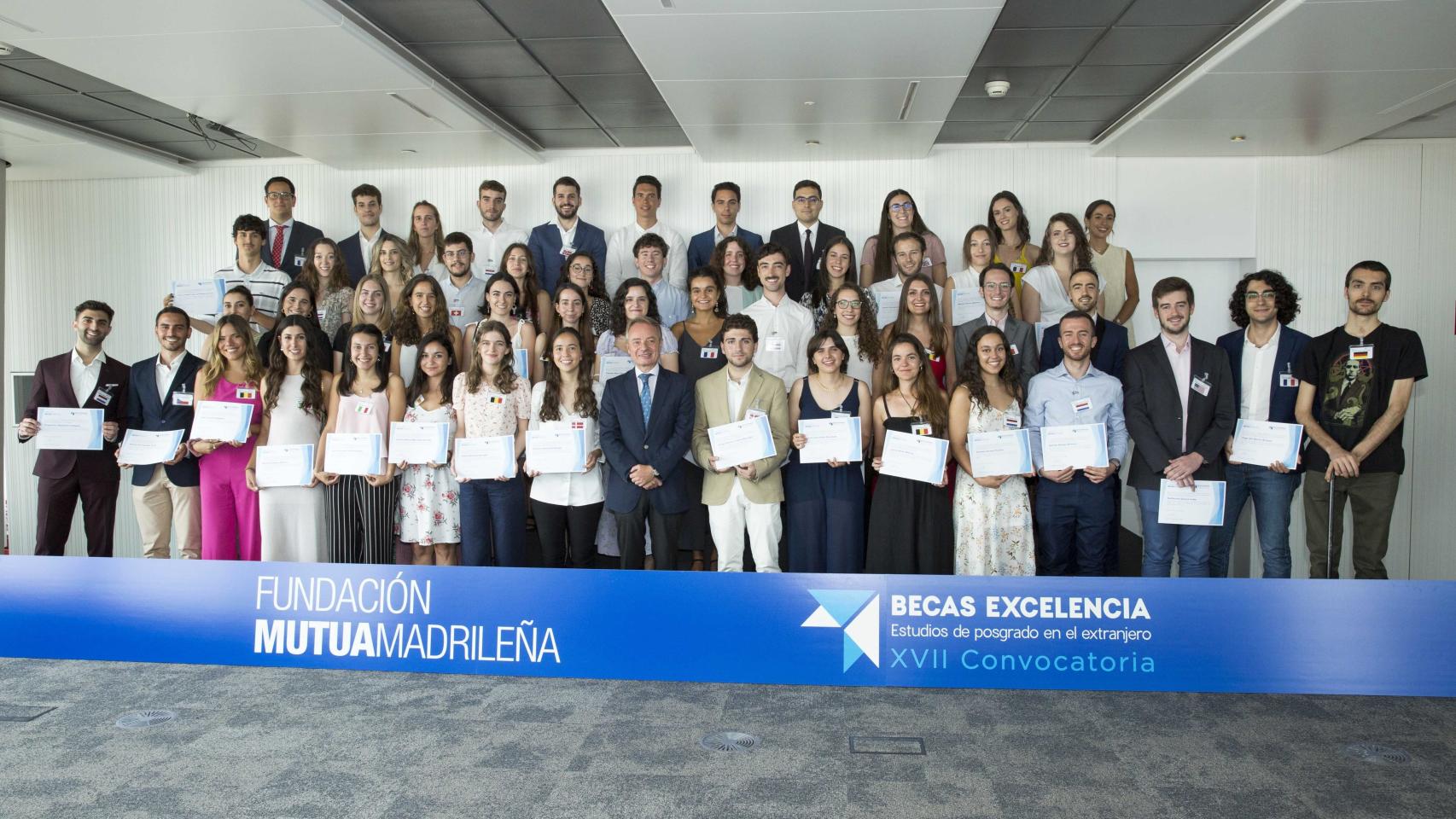 Becados de posgrado Fundación Mutua Madrileña en 2022.