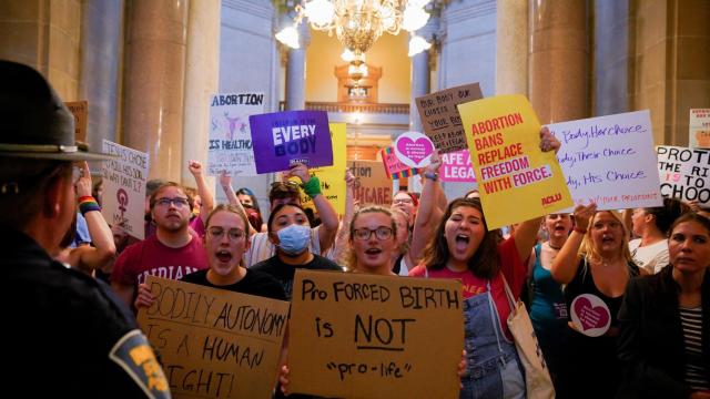Protesta a favor del aborto en Indiapolis, EEUU.