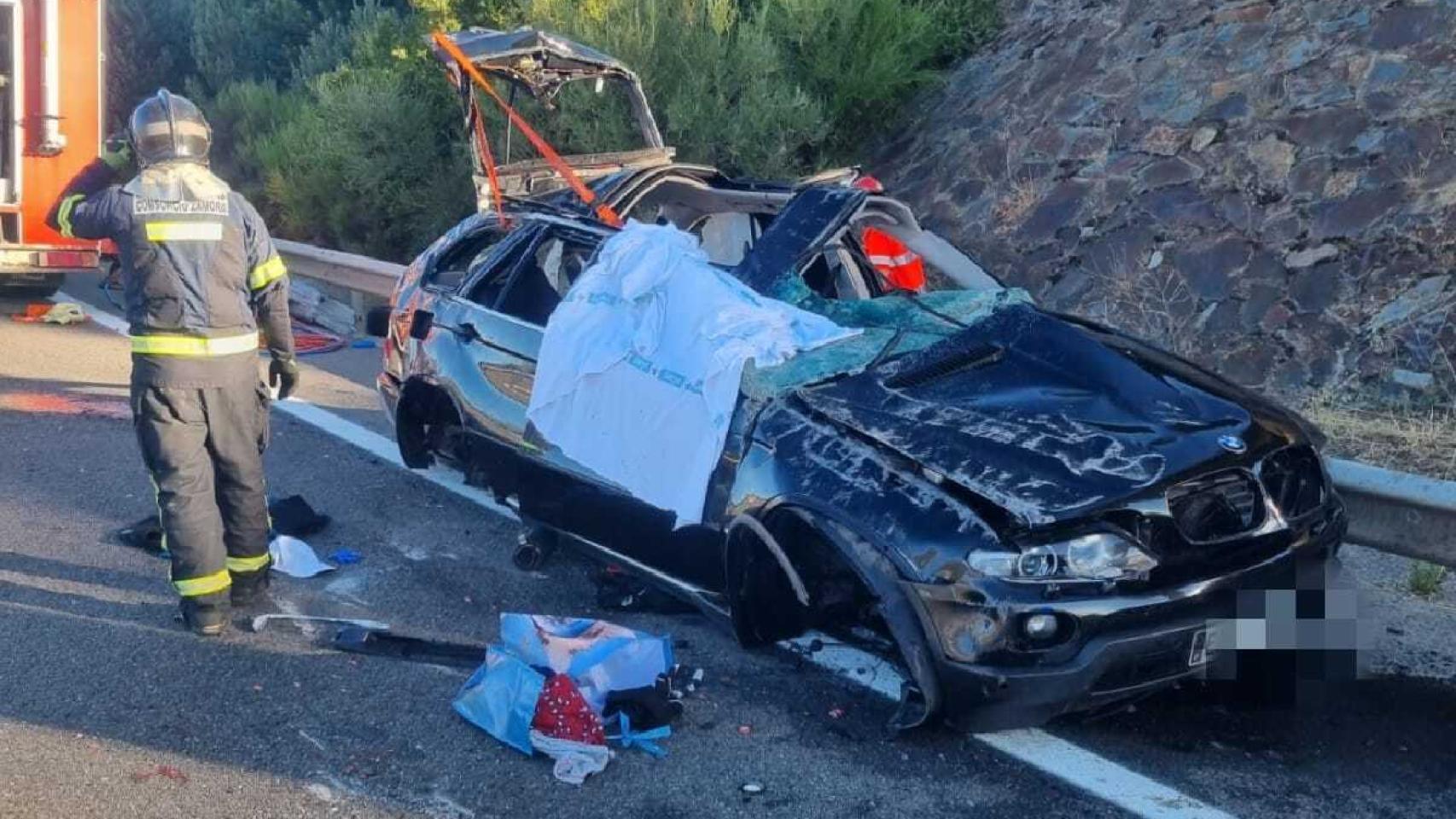 Accidente en la A-52, a la altura de Requejo, en la provincia de Zamora