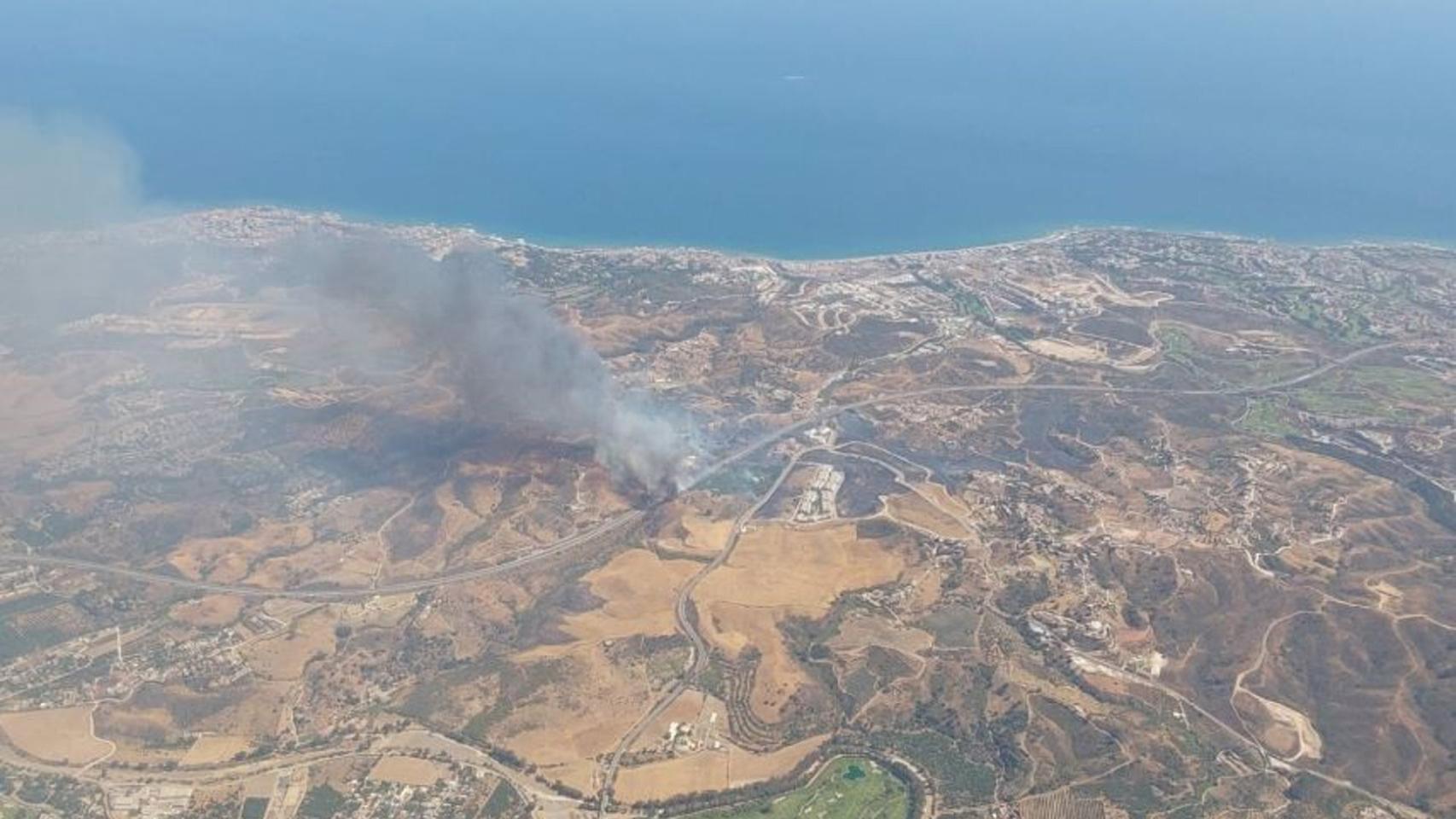 Una imagen del último incendio de Mijas.