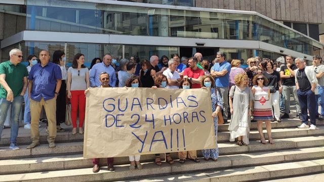 Concentración de funcionarios de Juzgados de Instrucción, Imelga y Fiscalía en A Coruña.