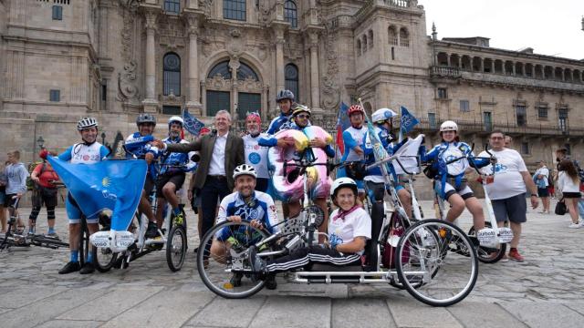 Llegada de DisCamino al Obradoiro.