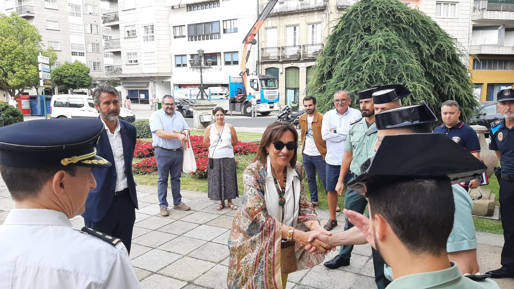Maica Larriva en la Xunta Local de Seguridad del Ayuntamiento de la Vilagacía