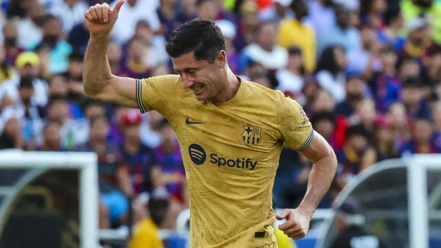 Robert Lewandowski, en un partido con el FC Barcelona