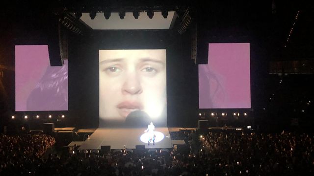 Uno de los momentos del conciertos de Rosalía en el Coliseum de  A Coruña
