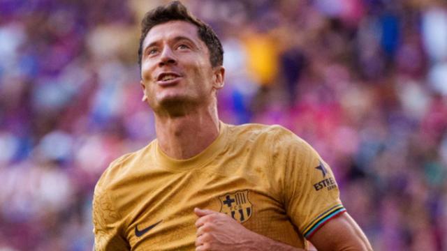 Robert Lewandowski, en un partido del FC Barcelona