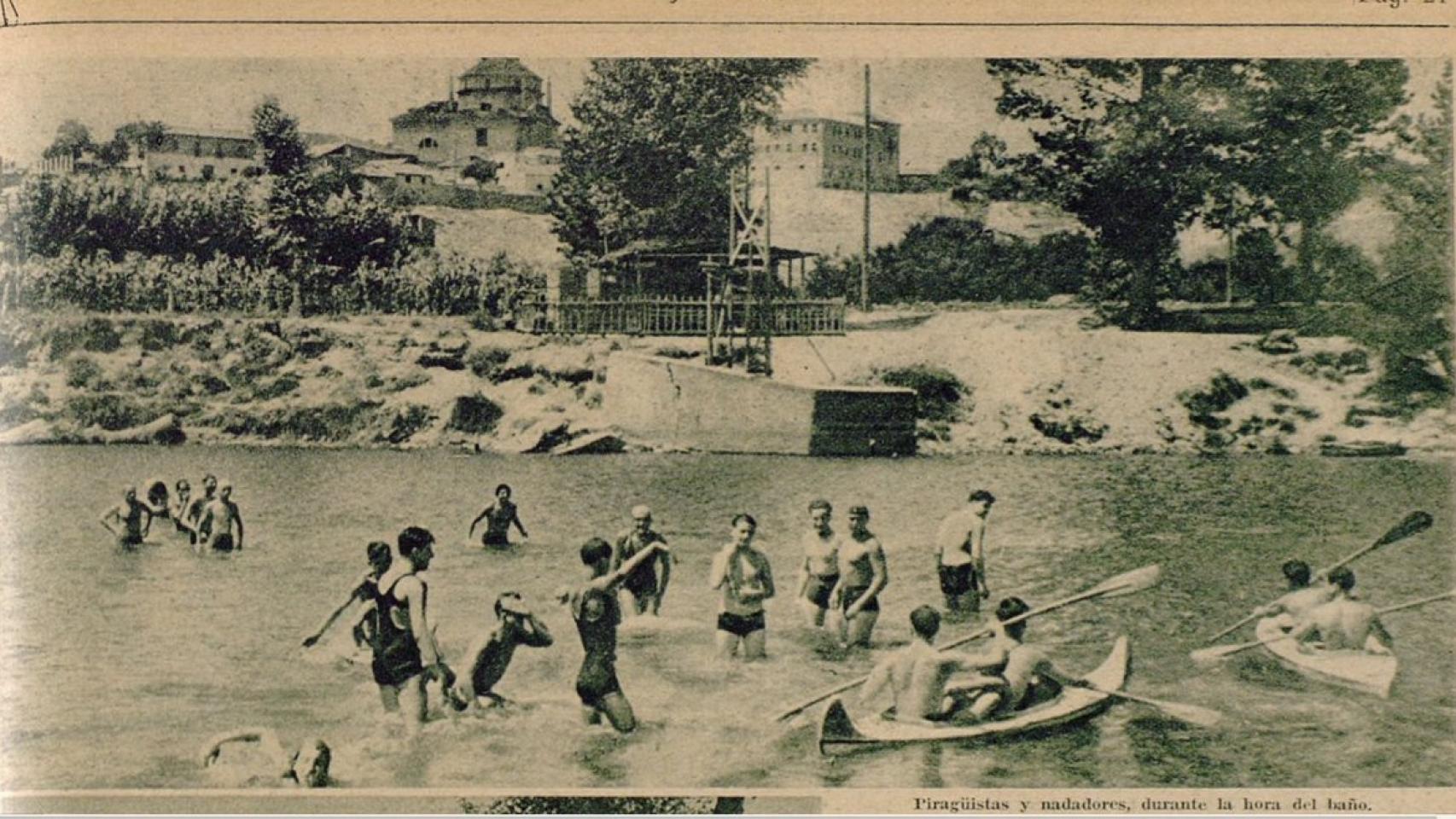 El blog Toledo Olvidado despide el mes de julio con una impagable foto del Tajo en los años 30