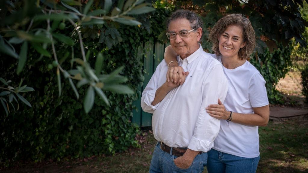 Roberto Verino junto a su hija Cristina.
