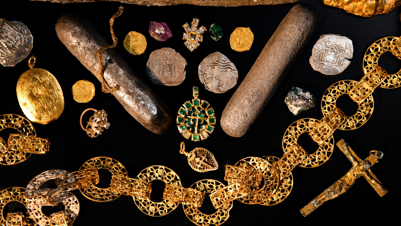 Objetos del 'Nuestra Señora de las Maravillas' recuperados por el proyecto de la empresa Allen Exploration / Foto: Brendan Chavez