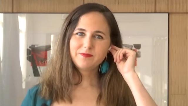 Ione Belarra, ministra de Derechos Sociales y secretaria general de Podemos, este lunes en TVE.