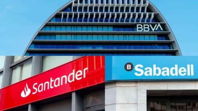 Montaje con los logos de los principales bancos del país.