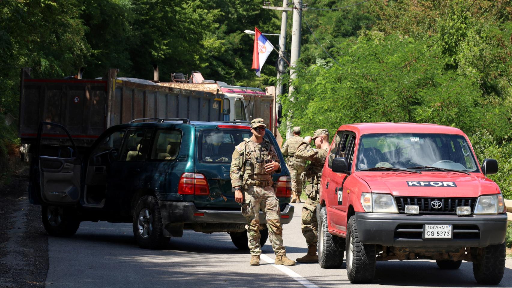 Las tropas de KFOR en Kosovo.