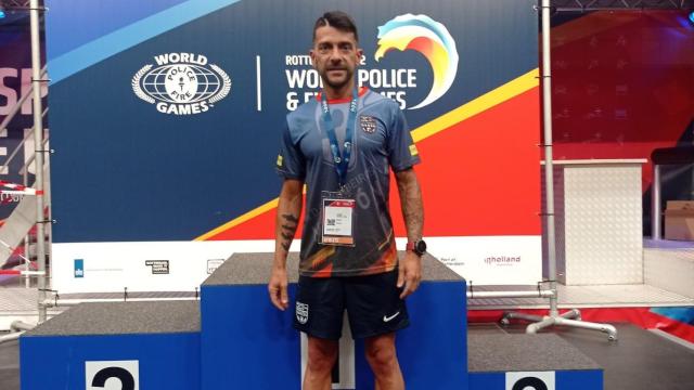 Luis García durante su participación en los juegos mundiales celebrados en Rotterdam