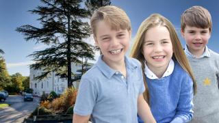 George, Charlotte y Louis de Cambridge en un montaje de JALEOS.