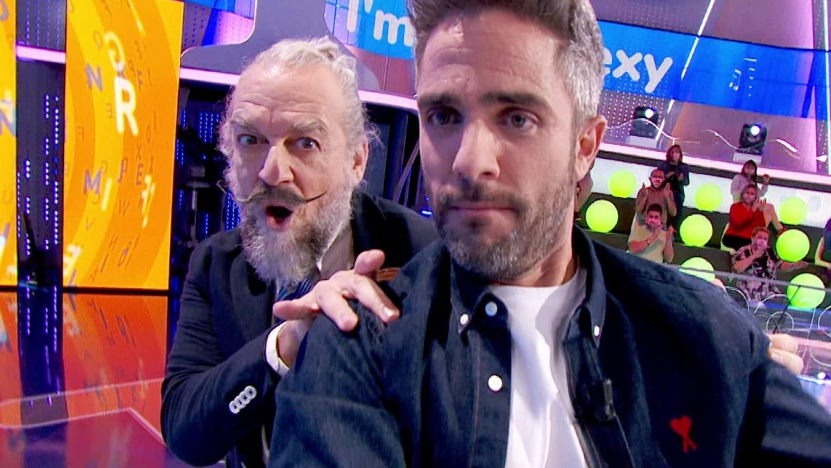 Antonio Albella con Roberto Leal en 'Pasapalabra'