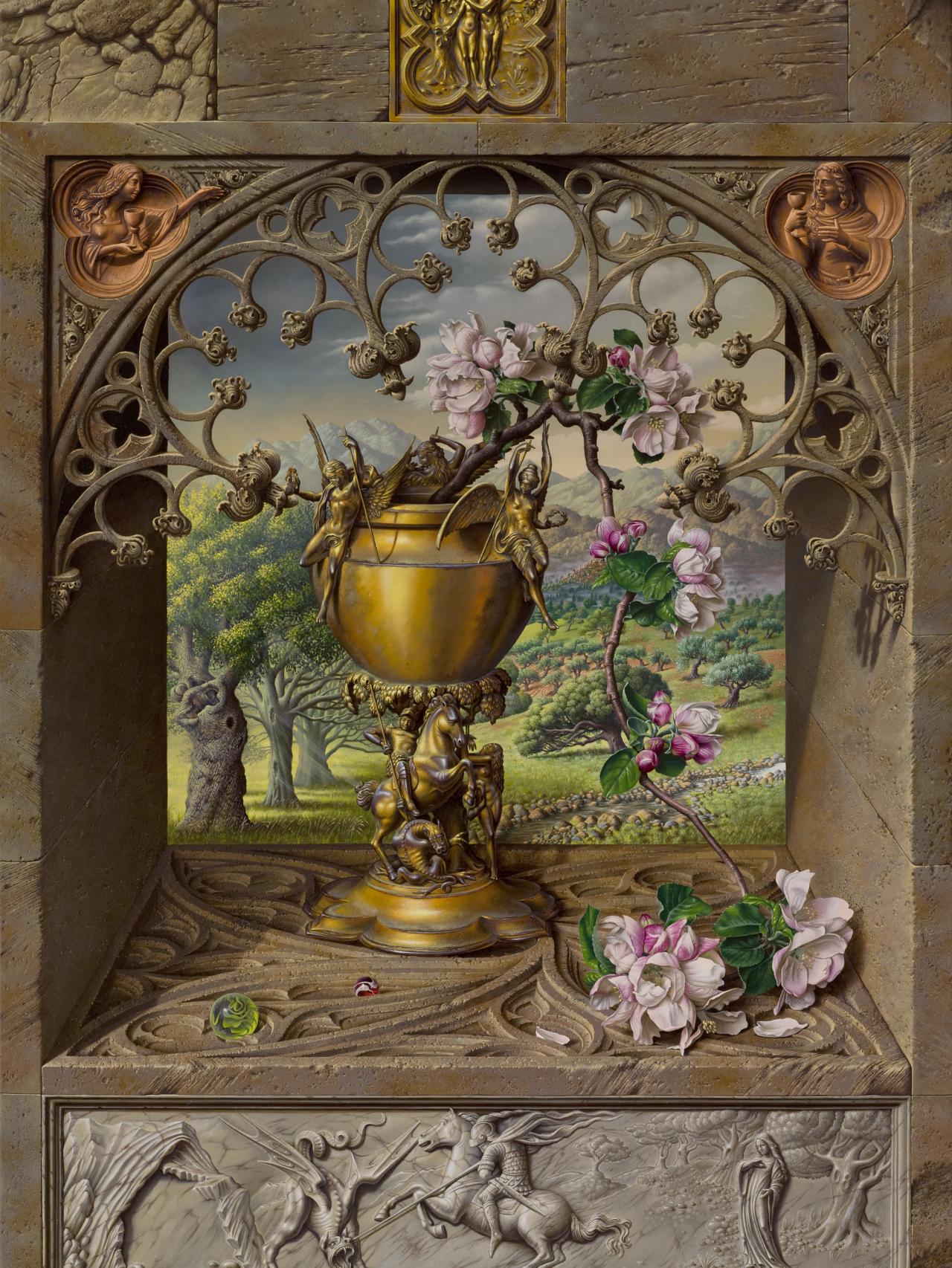 Cuadro de Miriam Escofet titulado 'And Do We Not Live In Dreams'. 90 x 60 cm.