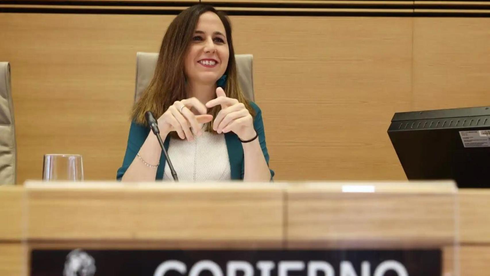 La líder de Podemos, Ione Belarra, en el Congreso de los Diputados. Europa Press