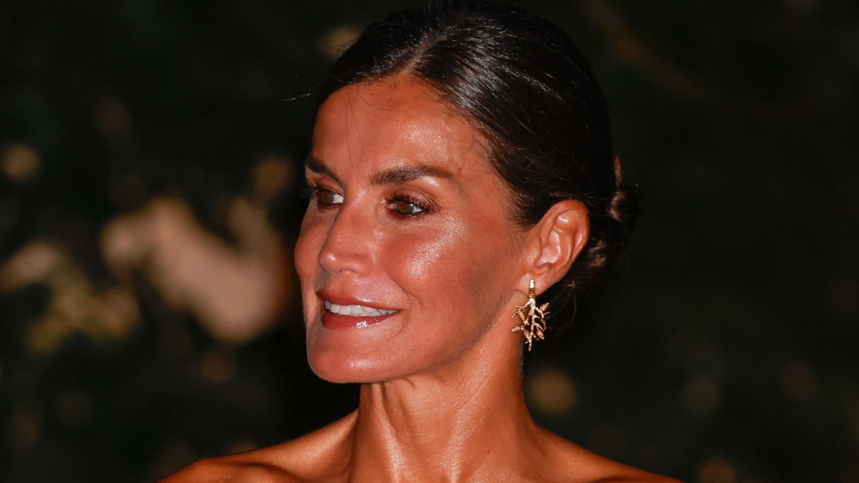 La reina Letizia en la recepción a la autoridades de las Islas Baleares.