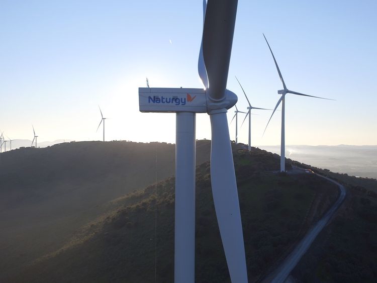 Imagen de un parque eólico de Naturgy