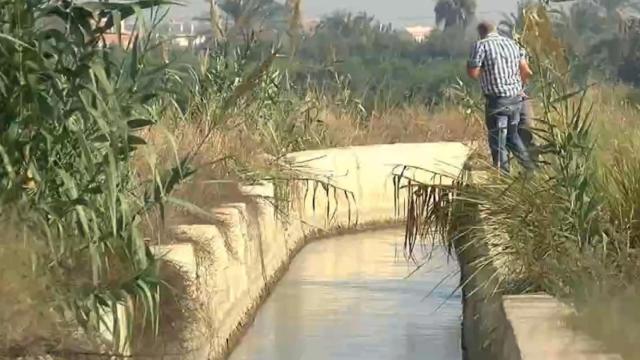 Una acequia para el regadío en la provincia de Alicante.