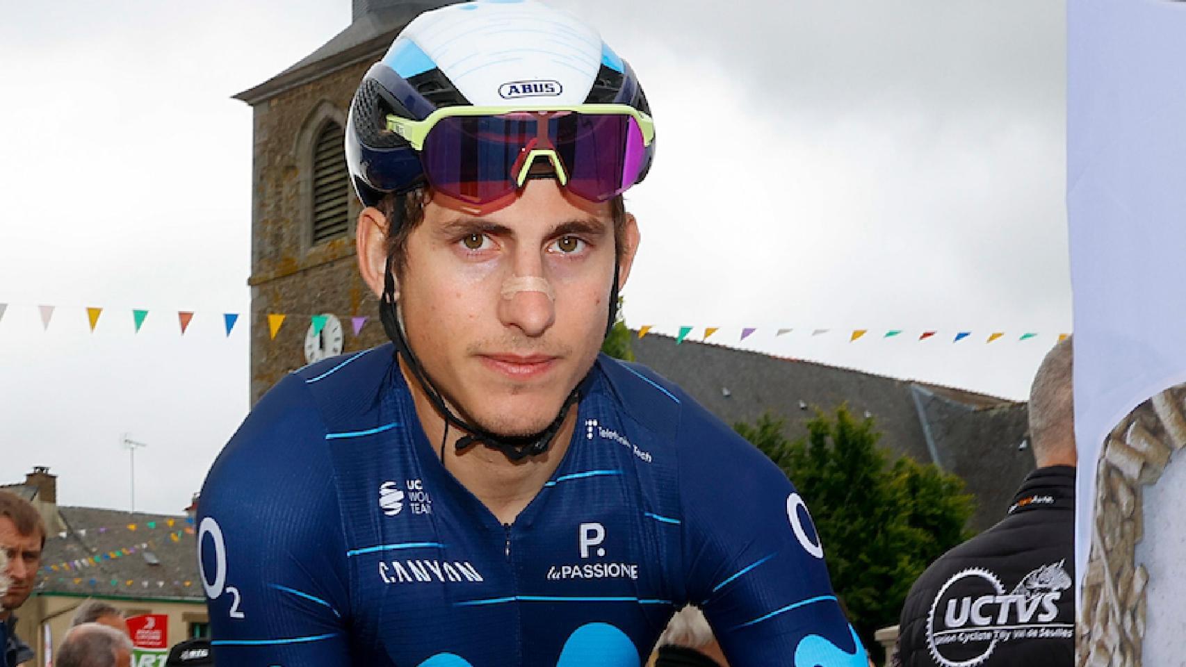 Iván García Cortina en una prueba de 2022 con el Movistar Team.