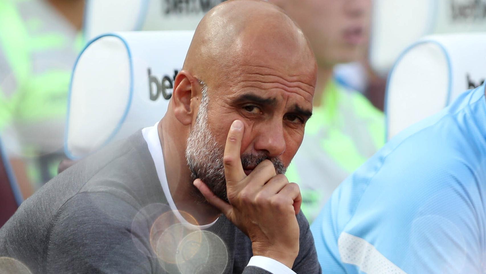 Pep Guardiola, en un partido del Manchester City de la Premier League 2022/2023