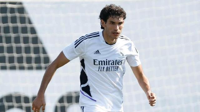 Jesús Vallejo durante un entrenamiento.