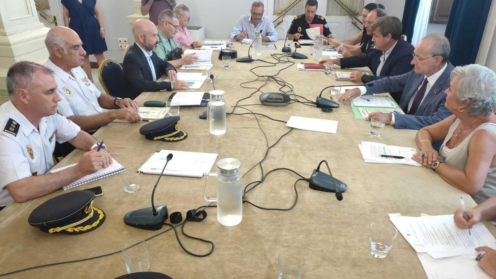 Imagen de la Junta de Seguridad celebrada para acordar el dispositivo de la Feria de Málaga.