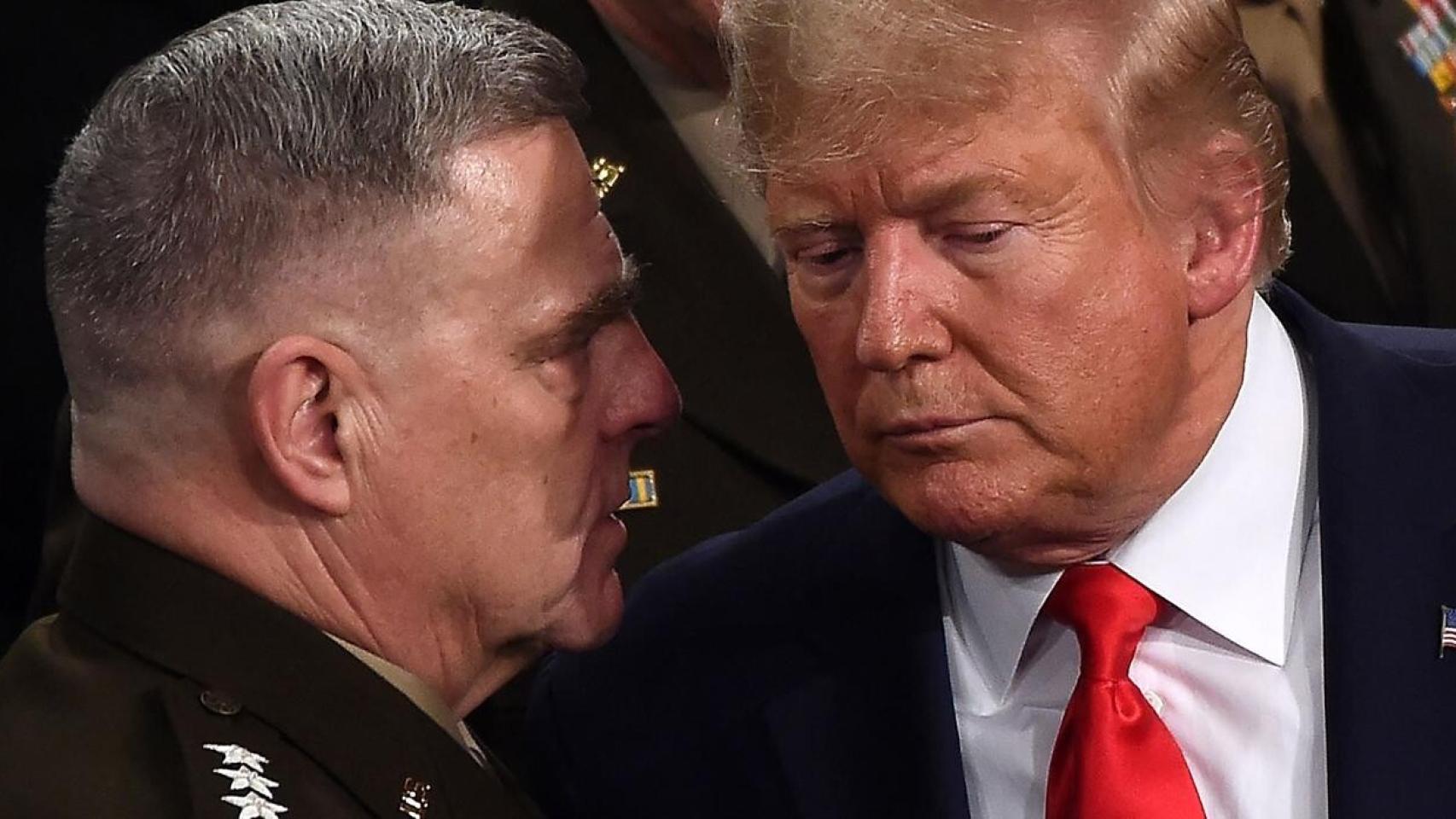 El General Milley y Donald Trump en una imagen de archivo