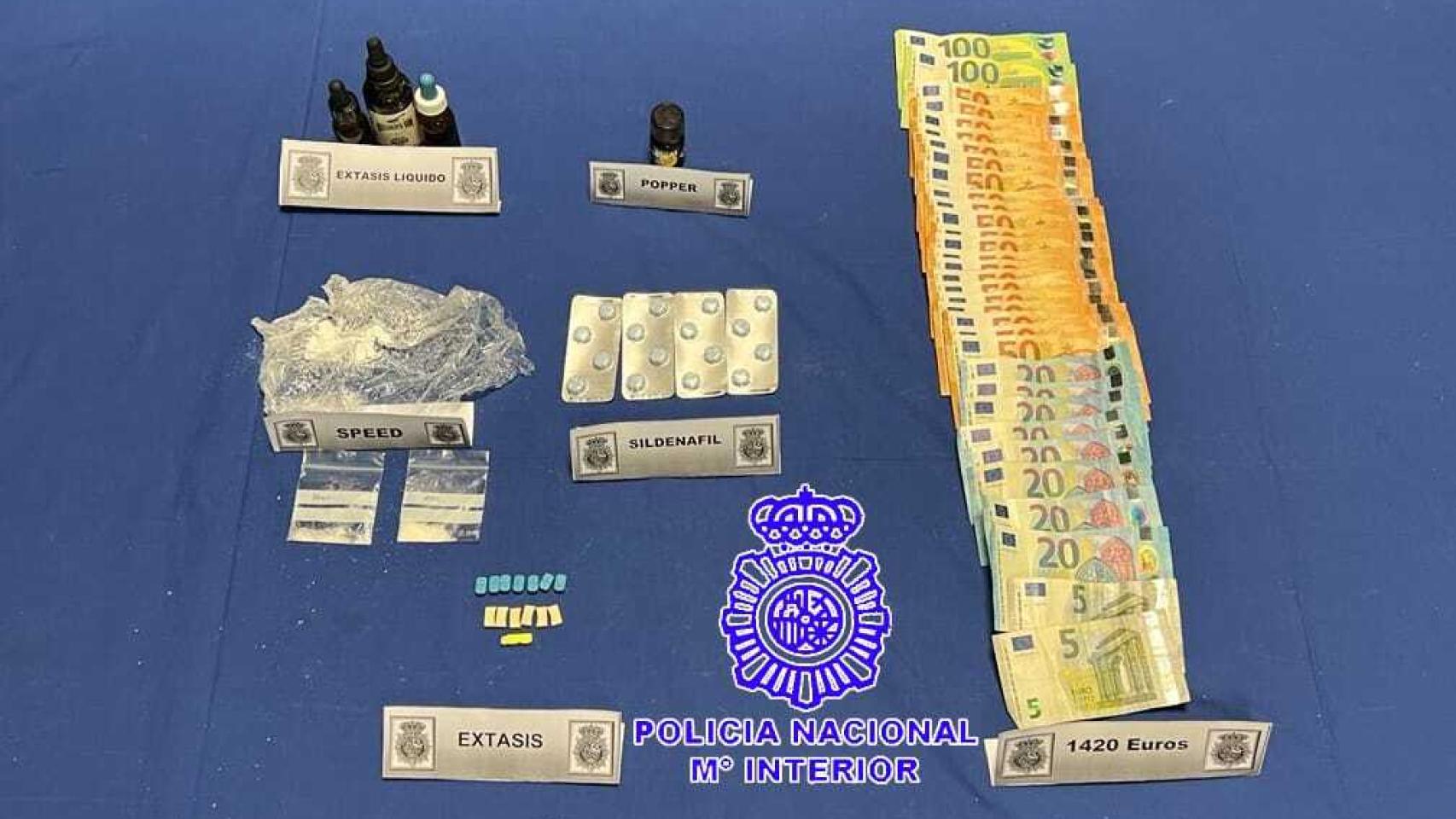 Material incautado por la Policía Nacional