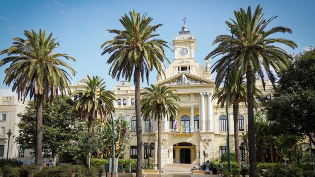 Sede del Ayuntamiento de Málaga, junto al Paseo del Parque.