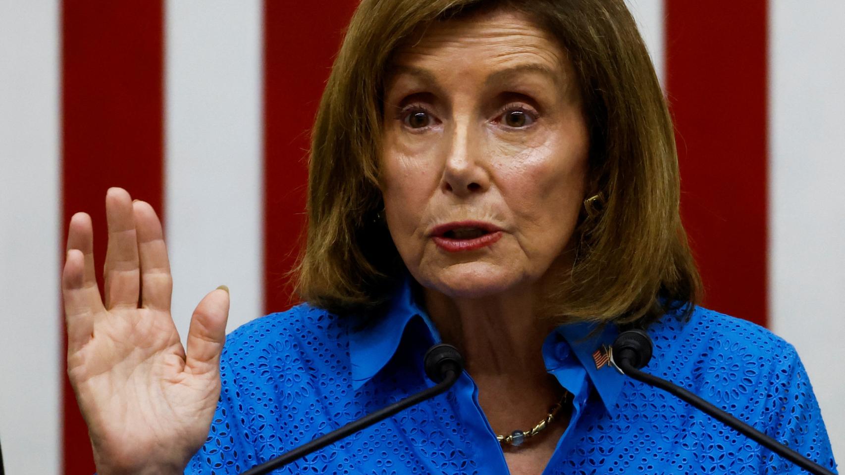 Nancy Pelosi durante su viaje a Japón.