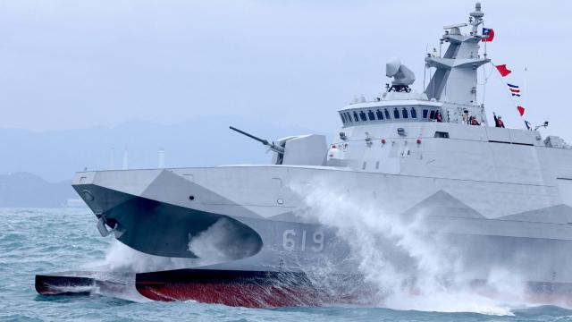 La corveta Tuo Chiang de la Armada de Taiwán.