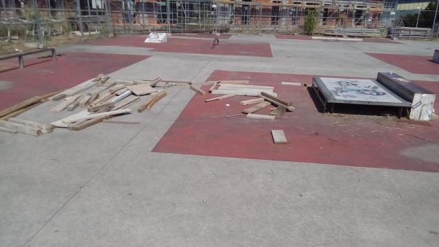 Parque de skate de la calle Emilia Pardo Bazán en Santiago