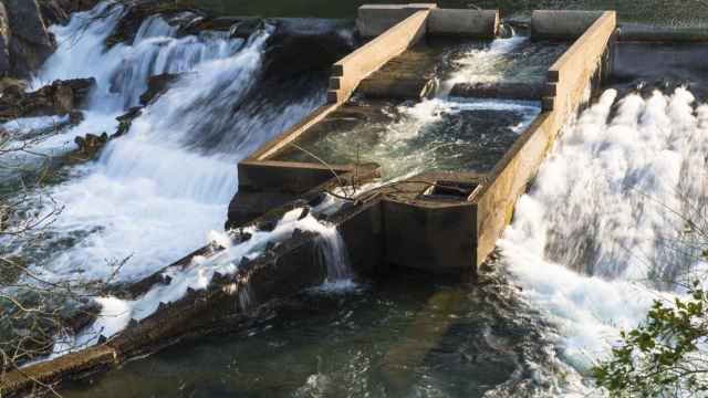 Embalse de Bora en el río Lérez, en Pontevedra.