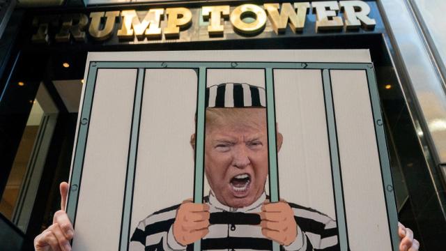 Protestas frente a la torre Trump, en Nueva York.