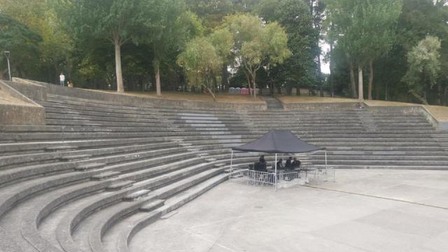 El anfiteatro del parque de Santa Margarita de A Coruña.
