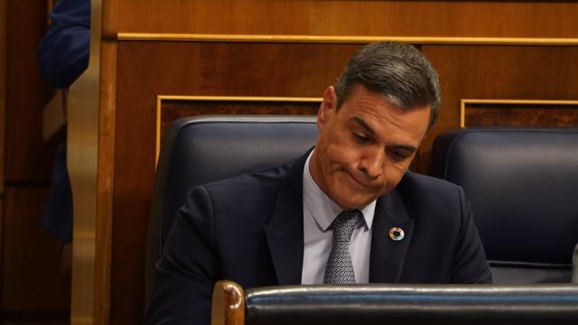 El presidente del Gobierno, Pedro Sánchez, en el Congreso de los Diputados.