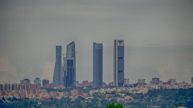 Panorámica de Madrid en un episodio de contaminación.