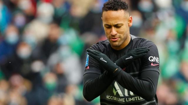 Neymar Jr. durante un partido con el PSG