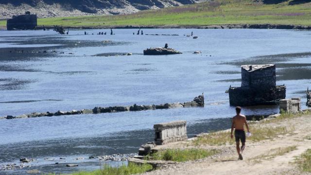 El río Miño en julio de 2022.